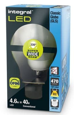 40W LED Filament Bulb Replacement | E27 LED Screw | 330 Beam Angle | INTEGRAL