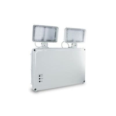 5W IP65 TWIN SPOT EMERGENCY LUMINAIRE NON MAINTAINED SELF TEST 380LM IK08
