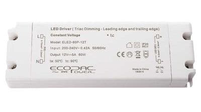 60W 12V  IP20 TRIAC DIMMABLE LED Driver
