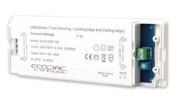 60W 24V  IP20 TRIAC DIMMABLE LED Driver