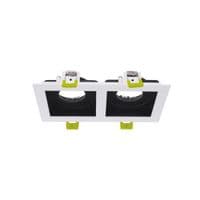 ACCENTPLUS GIMBAL DOWNLIGHT FOR 2 X LED GU10 170X90MM CUTOUT FRONT BULB ENTRY ±30° TILTABLE 365° ADJ
