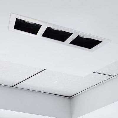 ACCENTPLUS GIMBAL DOWNLIGHT FOR 3 X LED GU10 255X90MM CUTOUT FRONT BULB ENTRY ±30° TILTABLE 365° ADJ