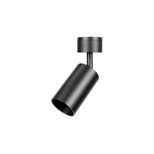 ACCENTPLUS SPOTLIGHT S1 56MM DIAMETER 100MM LENGTH GU10 LED BASE SURFACE MOUNTED ADJUSTABLE BLACK FI