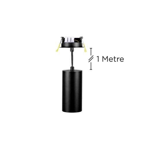 ACCENTPLUS SPOTLIGHT S2 65MM DIAMETER 130MM LENGTH GU10 LED RECESSED MOUNTED 70MM CUTOUT SUSPENDED P