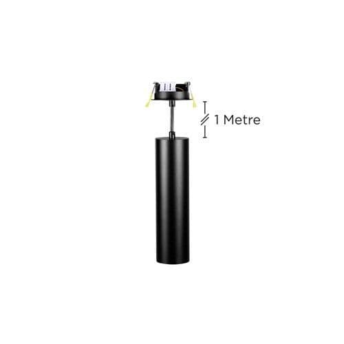 ACCENTPLUS SPOTLIGHT S2 65MM DIAMETER 235MM LENGTH GU10 LED RECESSED MOUNTED 70MM CUTOUT SUSPENDED P
