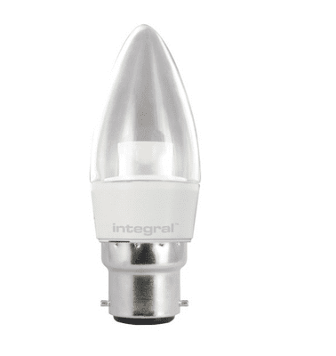 CANDLE BULB B22 250LM 3.4W 2700K NON-DIMM 240 BEAM CLEAR INTEGRAL