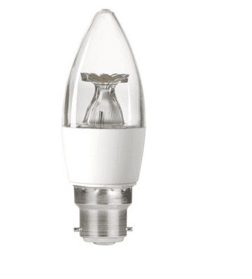 CANDLE BULB B22 470LM 4.9W 4000K DIMMABLE 240 BEAM CLEAR INTEGRAL