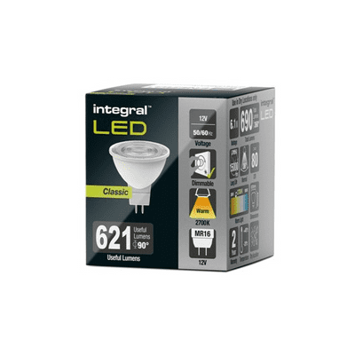 CLASSIC MR16 BULB GU5.3 690LM 6.1W 2700K DIMMABLE 36 BEAM INTEGRAL
