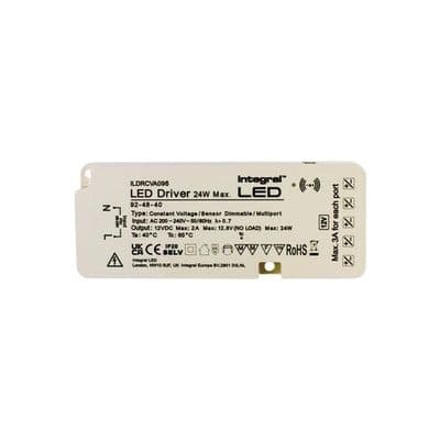 CONSTANT VOLTAGE MULTIPORT (5) DRIVER SENSOR DIMMABLE 24W MAX 12VDC IP20 200-240V INPUT EU PLUG