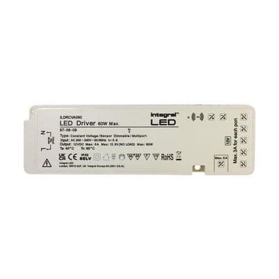 CONSTANT VOLTAGE MULTIPORT (7+1) DRIVER SENSOR DIMMABLE 60W MAX 12VDC IP20 200-240V INPUT UK PLUG