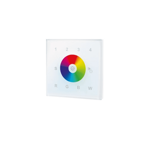 DMX WALL MOUNT TOUCH REMOTE RGB/W 4 ZONE 100-240 AC INPUT WHITE