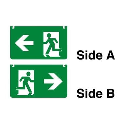 EMERGENCY ACC LEGEND DOUBLE SIDED LEFT OR RIGHT ARROW FOR ILEMES022 20M EXIT SIGN INTEGRAL