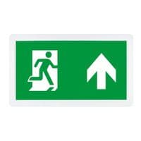 EMERGENCY EXIT SIGN 30m VIEWING 4W 3HR MAINTAINED OR NON-MAINTAINED MANUAL TEST CW UP ARROW INTEGRAL