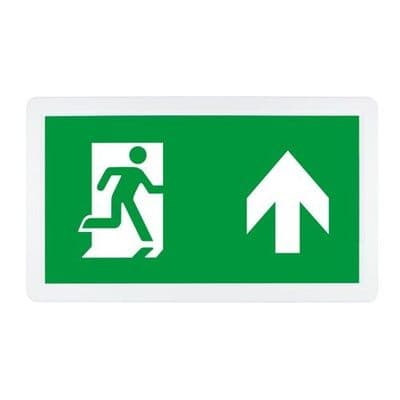 EMERGENCY EXIT SIGN 30m VIEWING 4W 3HR MAINTAINED OR NON-MAINTAINED SELF TEST CW UP ARROW INTEGRAL 8