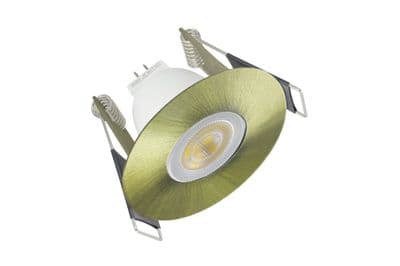 EVOFIRE MINI FIRE RATED DOWNLIGHT 45MM CUTOUT IP65 ANTIQUE BRASS ROUND INTEGRAL