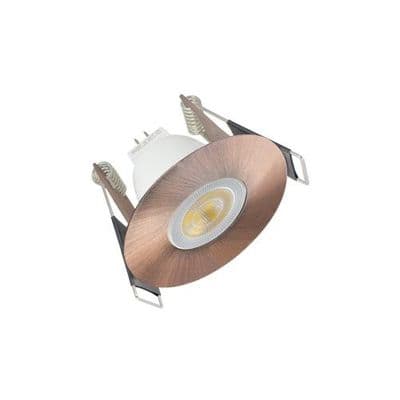 EVOFIRE MINI FIRE RATED DOWNLIGHT 45MM CUTOUT IP65 COPPER ROUND INTEGRAL