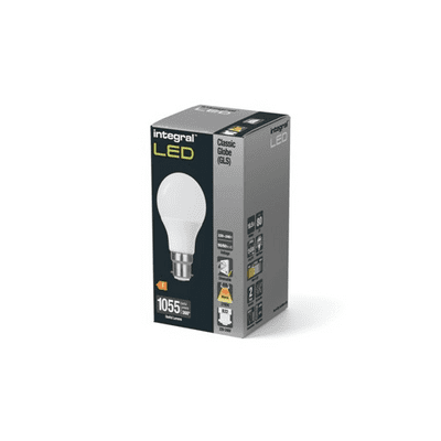 GLS BULB B22 1055LM 10.5W 2700K DIMMABLE 220 BEAM FROSTED INTEGRAL