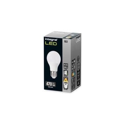 GLS BULB E27 470LM 4.8W 2700K DIMMABLE 240 BEAM FROSTED INTEGRAL