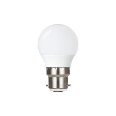 GOLF BALL BULB B22 470LM 4.9W 2700K DIMMABLE 240 BEAM FROSTED INTEGRAL