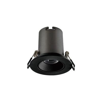 HI-BRITE TILTABLE DOWNLIGHT 60MM CUTOUT 9W 785LM 90LM/W 4000K 30 BEAM NON-DIMM FINISH-F BLACK INTEGR