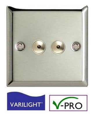 LED Dimmer Switch | 2 Gang | Intelligent Trailing-Edge | Touch & Remote Control | VARILIGHT