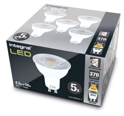 LED Spotlights | 50W GU10 Warm White | 5 Pack | INTEGRAL