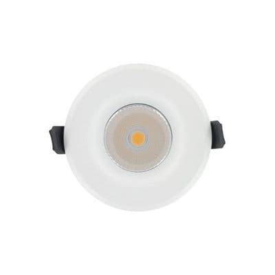 LUXFIRE FIRE RATED DOWNLIGHT 70MM CUTOUT IP65 740LM 9W 4000K 36 BEAM DIMMABLE 82LM/W WHITE INTEGRAL