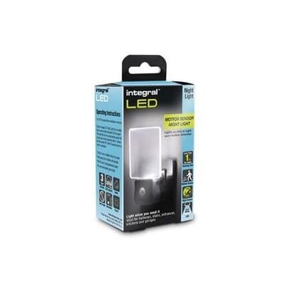 MOTION SENSOR NIGHT LIGHT UK PLUG WHITE INTEGRAL