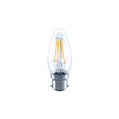 OMNI FILAMENT CANDLE BULB B22 470LM 4.2W 2700K NON-DIMM 320 BEAM CLEAR INTEGRAL