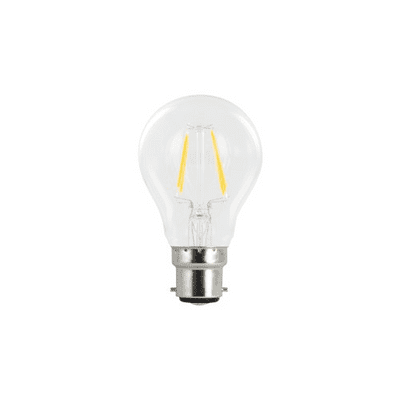 OMNI FILAMENT GLS BULB B22 470LM 3.4W 4000K NON-DIMM 320 BEAM CLEAR FULL GLASS INTEGRAL