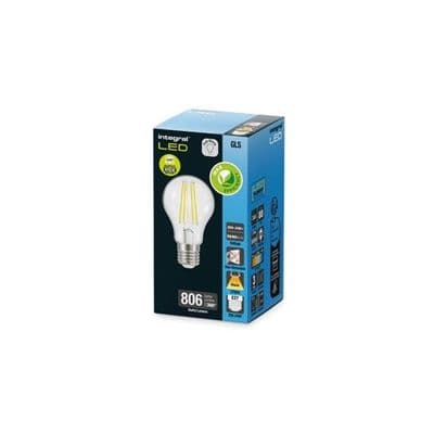 OMNI FILAMENT GLS BULB E27 806LM 3.8W 2700K 212LM/W CLASS A NON-DIMMABLE 320 BEAM CLEAR FULL GLASS I