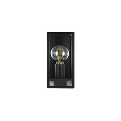 OUTDOOR DECORATIVE WALL LIGHT CONTEMPORARY LANTERN IP44 FOR 1xE27 BLACK INTEGRAL