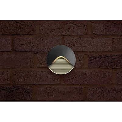 OUTDOOR DECORATIVE WALL LIGHT CURVE IP54 360LM 7.5W 3000K DOWN LIGHT DARK GREY INTEGRAL