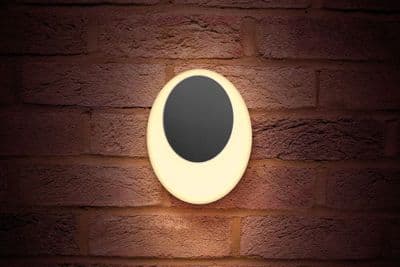 OUTDOOR DECORATIVE WALL LIGHT GEOLUX IP65 600LM 13W 3000K OMNI DIRECTIONAL DARK GREY INTEGRAL