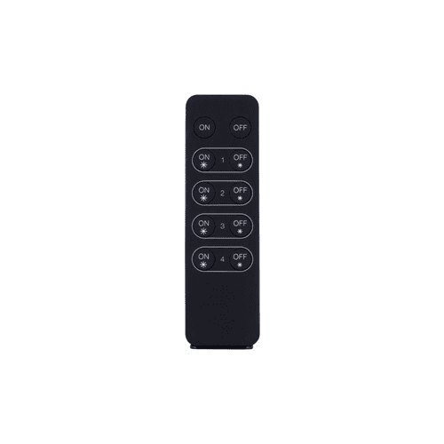 RF HANDHELD REMOTE SINGLE COLOUR 4 ZONE 3V 1xCR2025 BATTERY BLACK FOR ILRC014 RECEIVER