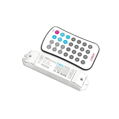 RF RECEIVER AND REMOTE BUTTON DIGITAL RGB PIXEL 5-24V CONSTANT VOLTAGE MAX 1020 PIXELS 50W(5V) AND 1