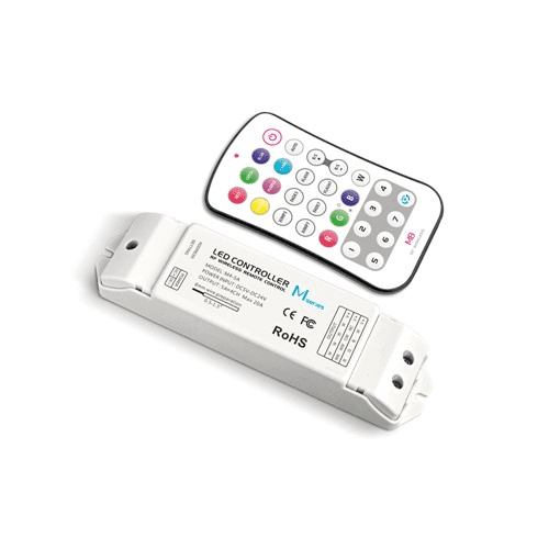 RF RECEIVER AND REMOTE BUTTON RGBW 5-24V CONSTANT VOLTAGE 100W(5V) AND 240W(12V) AND 480W(24V) INTEG