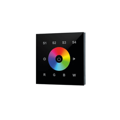 RF WALL MOUNT TOUCH REMOTE RGBW 1 ZONE 100-240 AC INPUT BLACK INTEGRAL