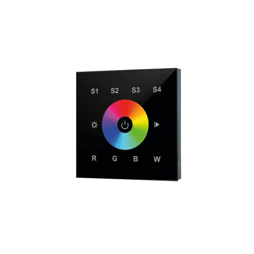 RF WALL MOUNT TOUCH REMOTE RGBW 1 ZONE 100-240 AC INPUT BLACK INTEGRAL