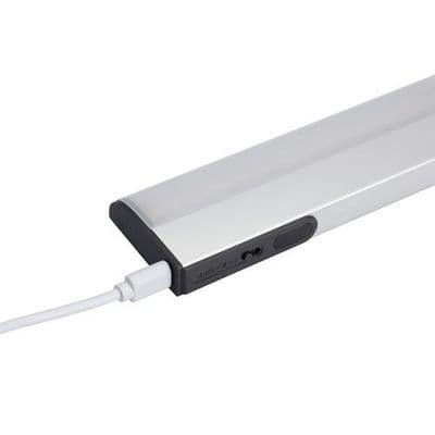 SENSORLUX CABINET WARDROBE LIGHT 261MM 100LM 3000K WITH DUAL IR HAND WAVE AND DOOR SENSOR DIMMABLE R