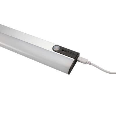 SENSORLUX CABINET WARDROBE LIGHT 261MM 100LM 3000K WITH PIR SENSOR RECHARGEABLE BATTERY