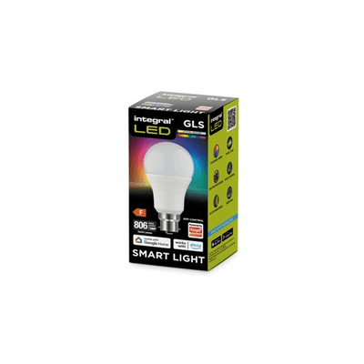 SMART GLS BULB B22 806LM 8.5W RGBW 2700K to 6500K TUYA CONTROL 220 BEAM FROSTED INTEGRAL