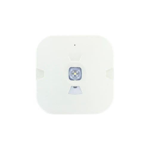 SURFACE EMERGENCY DOWNLIGHT IP44 130LM 1W 6000K 3HR NON-MAINTAINED OPEN AREA TEST BUTTON INTEGRAL