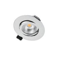ULTRA SLIM TILTABLE DOWNLIGHT 65MM CUTOUT 6.5W 670LM 103LM/W 4000K 36 BEAM DIMMABLE SATIN NICKEL INT