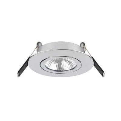 ULTRA SLIM TILTABLE DOWNLIGHT 65MM CUTOUT 6.5W 670LM 103LM/W 4000K 36 BEAM DIMMABLE SATIN NICKEL INT