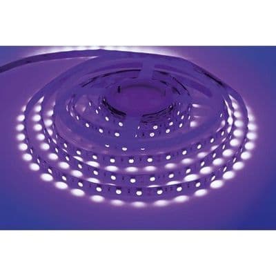 UV STRIP IP20 5M 400-405nm 24V 14.4W/M 60LED/M 10MM WIDTH 115 BEAM BAG PACK INTEGRAL