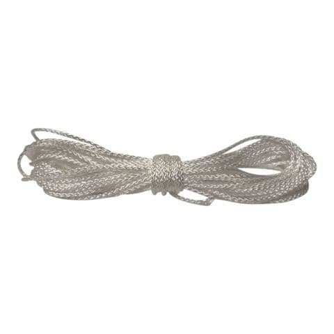 1.00mm Synthetic Braided Rope 21ft (6.40mtrs) long in a white colour