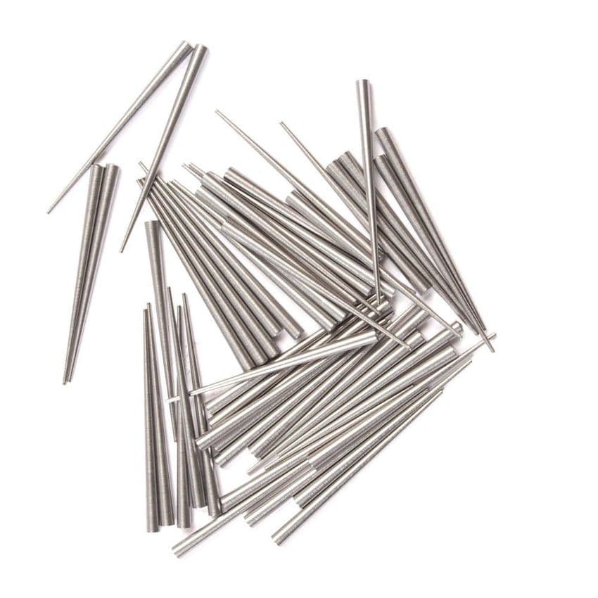 Gauged Steel Tapered Clock Pins  Size 8 - 1.10 x 1.40 x 15.0mm 100pcs