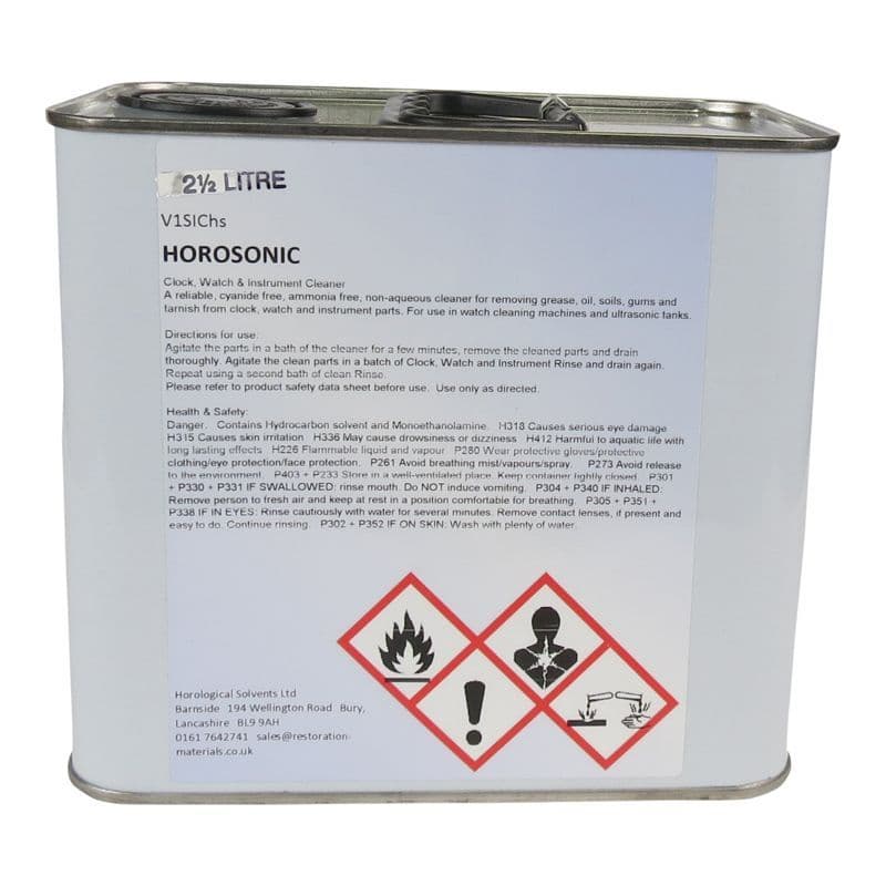 HOROSONIC Clock, Watch and Instrument Cleaner 2.5lt
