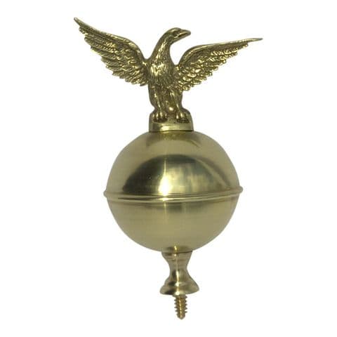 Large Longcase Ball & Eagle.  66.50mm Diameter & 141mm total Height